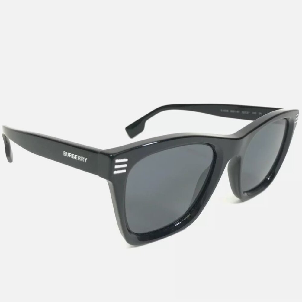 Burberry Sunglasses Black Thick Square Frames with Black Lenses - Picture 3 of 8